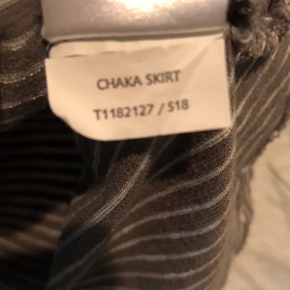 Toad & Co Chaka Skirt in Grey White Stripe Organic Cotton Tencel Size XS - Picture 8 of 9